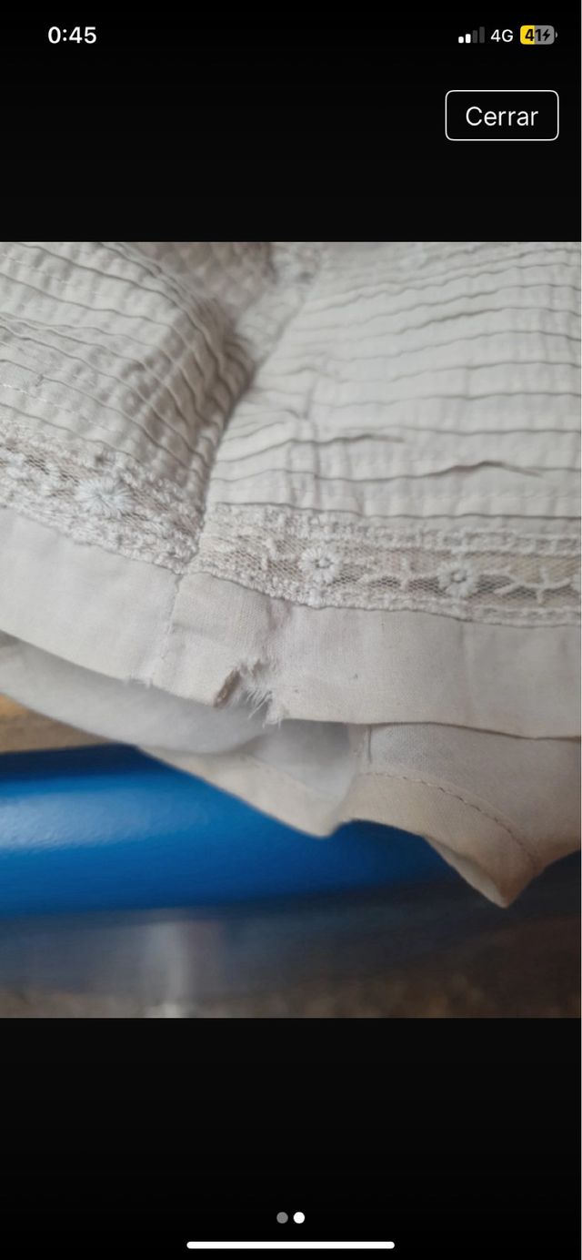 Vestido beige algodón