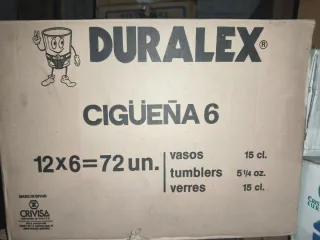 6 Vasos Duralex cristal templado