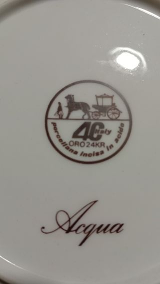 Piatto Porcellana Incisa Oro