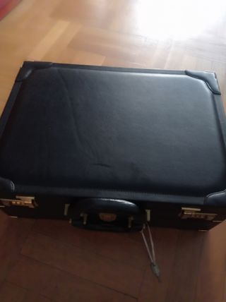 Maletín Piel Doble Comb. Negro