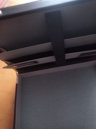 Maletín Piel Doble Comb. Negro