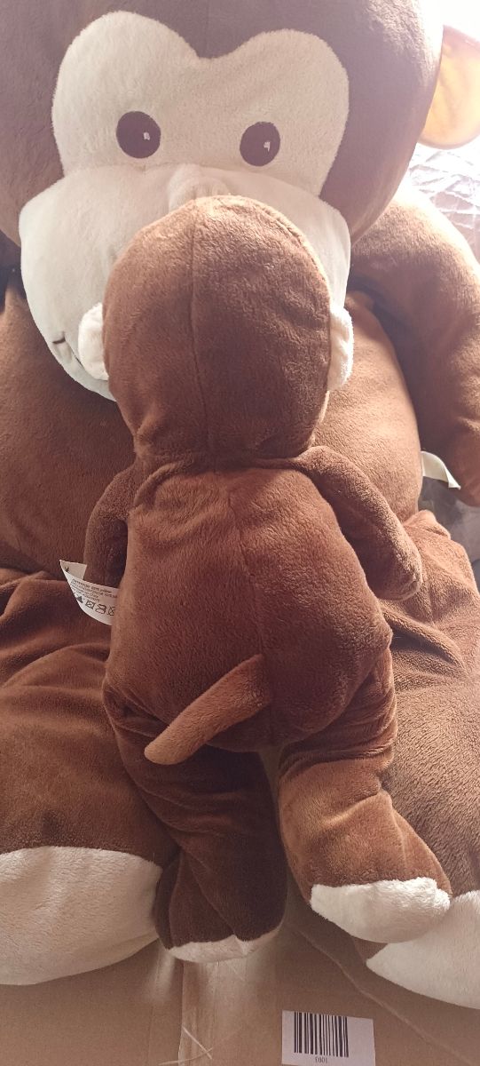 Peluche Mono Gigante y Pequeño
