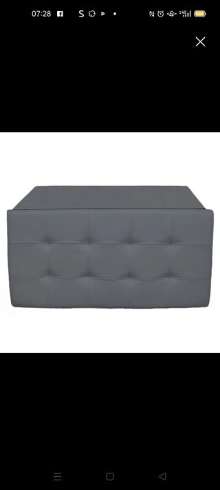 Pouff contenitore grigio in similpelle
