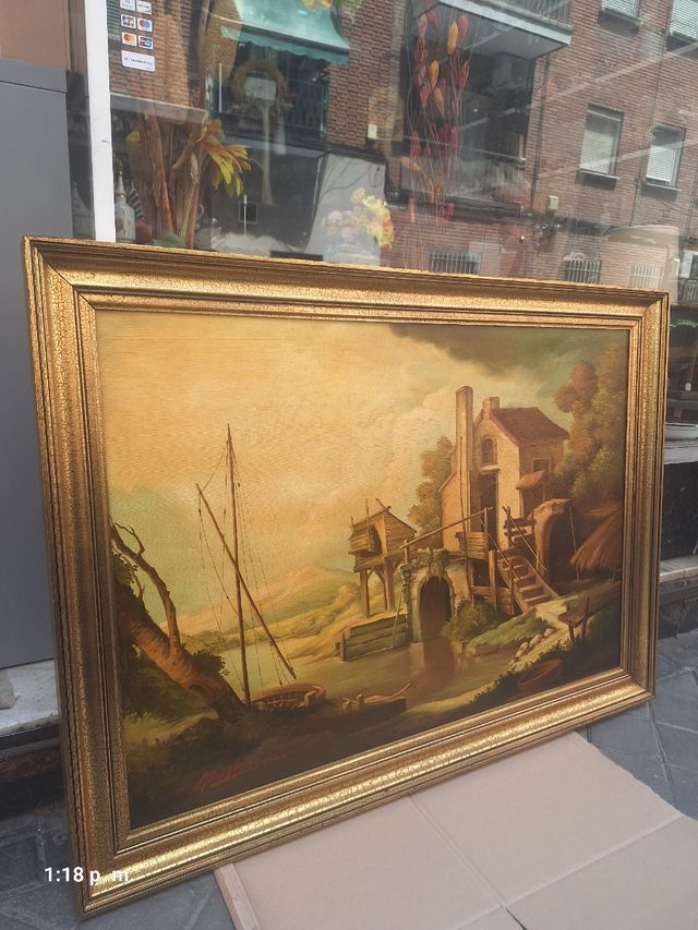 Cuadro pintado a mano oleo sobre lienzo grande