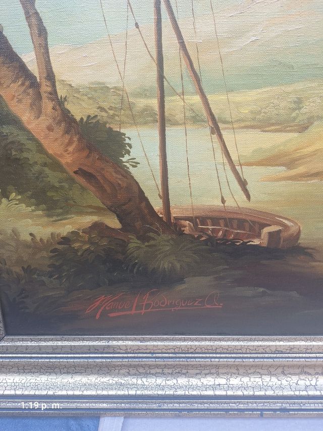 Cuadro pintado a mano oleo sobre lienzo grande