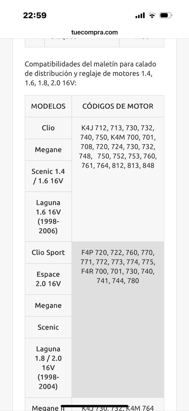Util. distribuzione Renault - Strumento