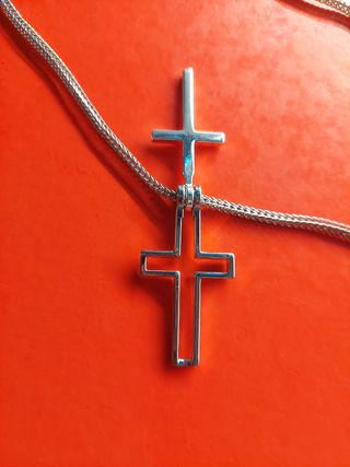 Collana Croce Acciaio Inox