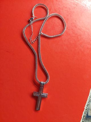 Collana Croce Acciaio Inox