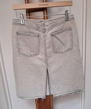 Minifalda Zara Gris - Talla S