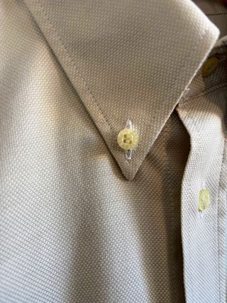 Camisa Lacoste manga corta beige T.40