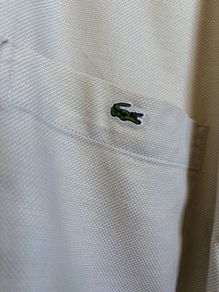 Camisa Lacoste manga corta beige T.40