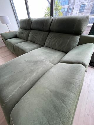 Sofá chaise longue relax verde