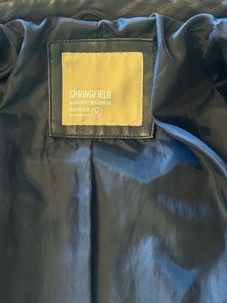 Chaqueta piel sintética azul marino - Talla M