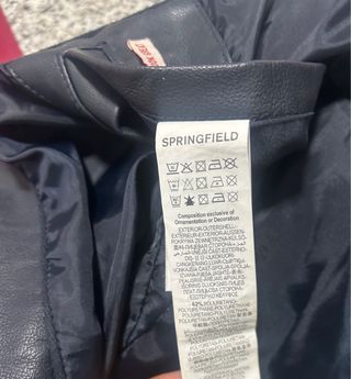 Chaqueta piel sintética azul marino - Talla M