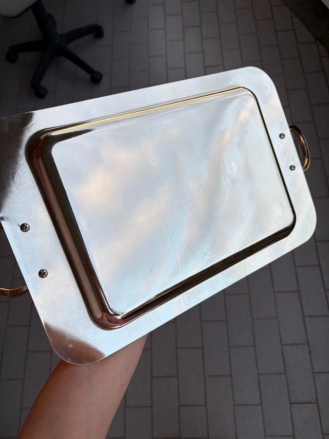 Vassoio metallo dorato - elegante