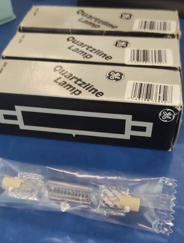 3 Lampadine GE DXX Quarzo 230V 800W