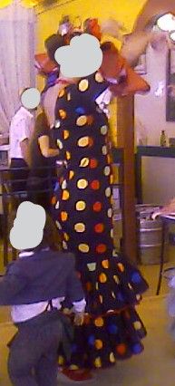 Traje Flamenca lunares multicolor