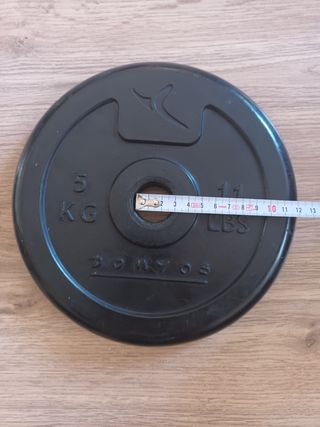 Discos peso 5kg goma- 2uds