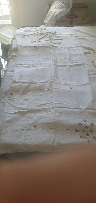 Lenzuola e Tovaglie lino vintage anni '50-'60 - 1