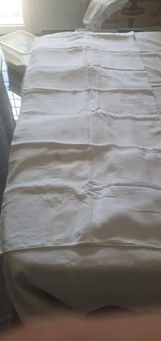 Lenzuola e Tovaglie lino vintage anni '50-'60 - 1