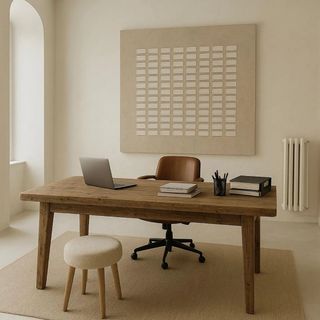 Mesa rústica de madera maciza