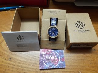 Orologio AB AETERNO legno blu