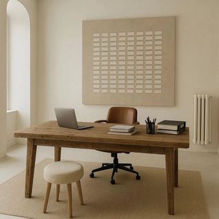 Mesa rústica de madera maciza