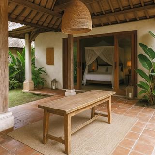 Mesa rústica de madera maciza (180cm)