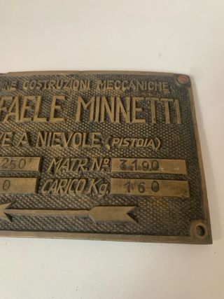Coppia targhe industriali vintage