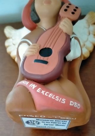Angelo vintage Peruviano in ceramica da Collezione