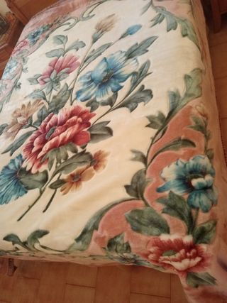 Manta suave reversible marrón rebajada