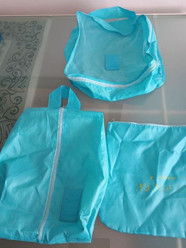 Set 3 Bolsas Viaje - Turquesa