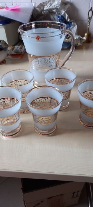 Set Vintage: Brocca & 6 Bicchieri
