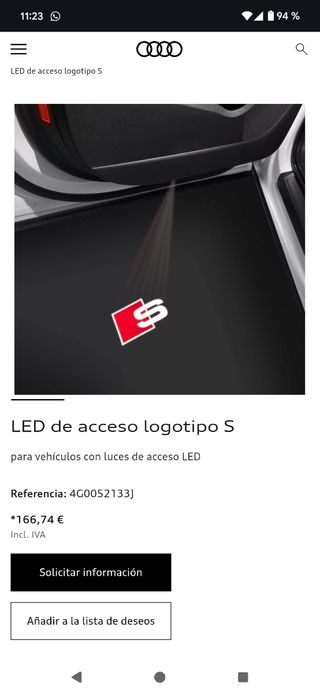 Luces LED Audi - Entrada Logo S