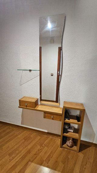 Recibidor con espejo - Madera