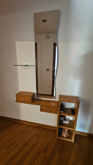 Recibidor con espejo - Madera