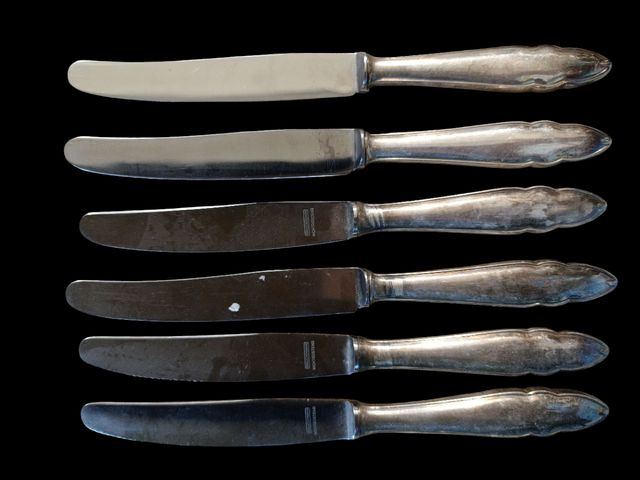 Cubertería plata - 6 tenedores + 6 cuchillos