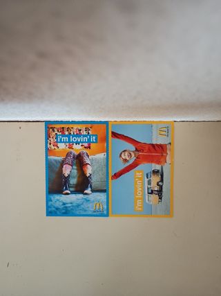 2 Postales McDonald's 'i'm lovin' it'