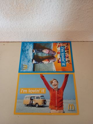 2 Postales McDonald's 'i'm lovin' it'