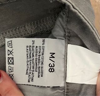 Pantalones campana grises mujer