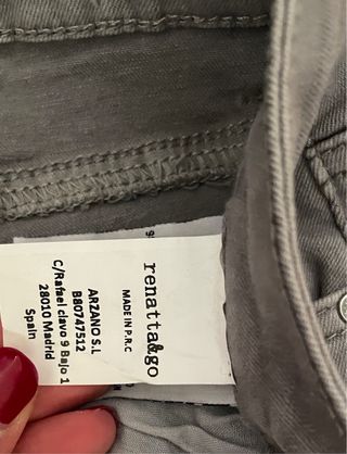 Pantalones campana grises mujer