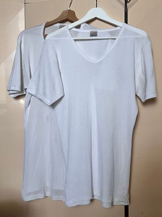2 Maglie Intime Uomo Cotone Scozia tg 6