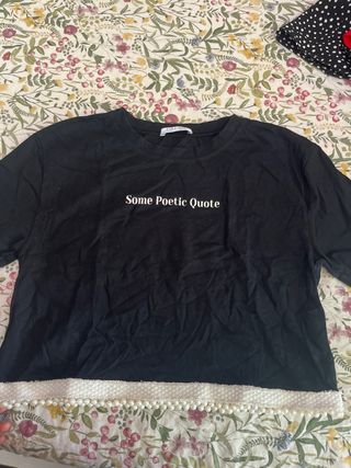 Camiseta Zara negra - frase poética
