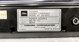 Tocadiscos  Toshiba SR-3647