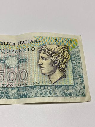 Banconota 500 Lire 1979 - Mercurio