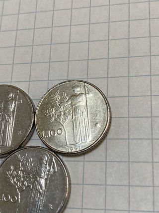 Lotto 3 Monete 100 Lire Italia Mini