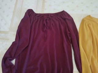2 Bluse Manica Lunga - bordo & Giallo