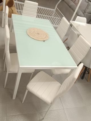 Comedor blanco - 6 sillas