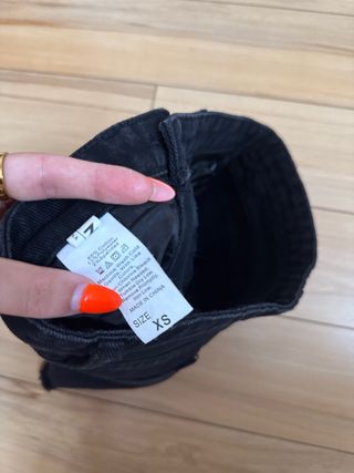 Shorts vaqueros negros rotos - Talla XS