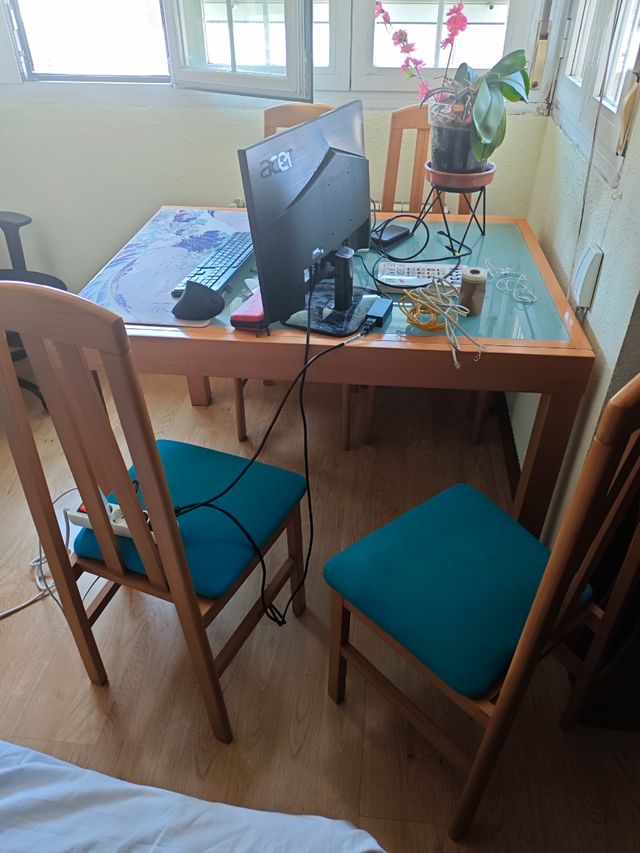 Mesa cristal extensible - Comedor